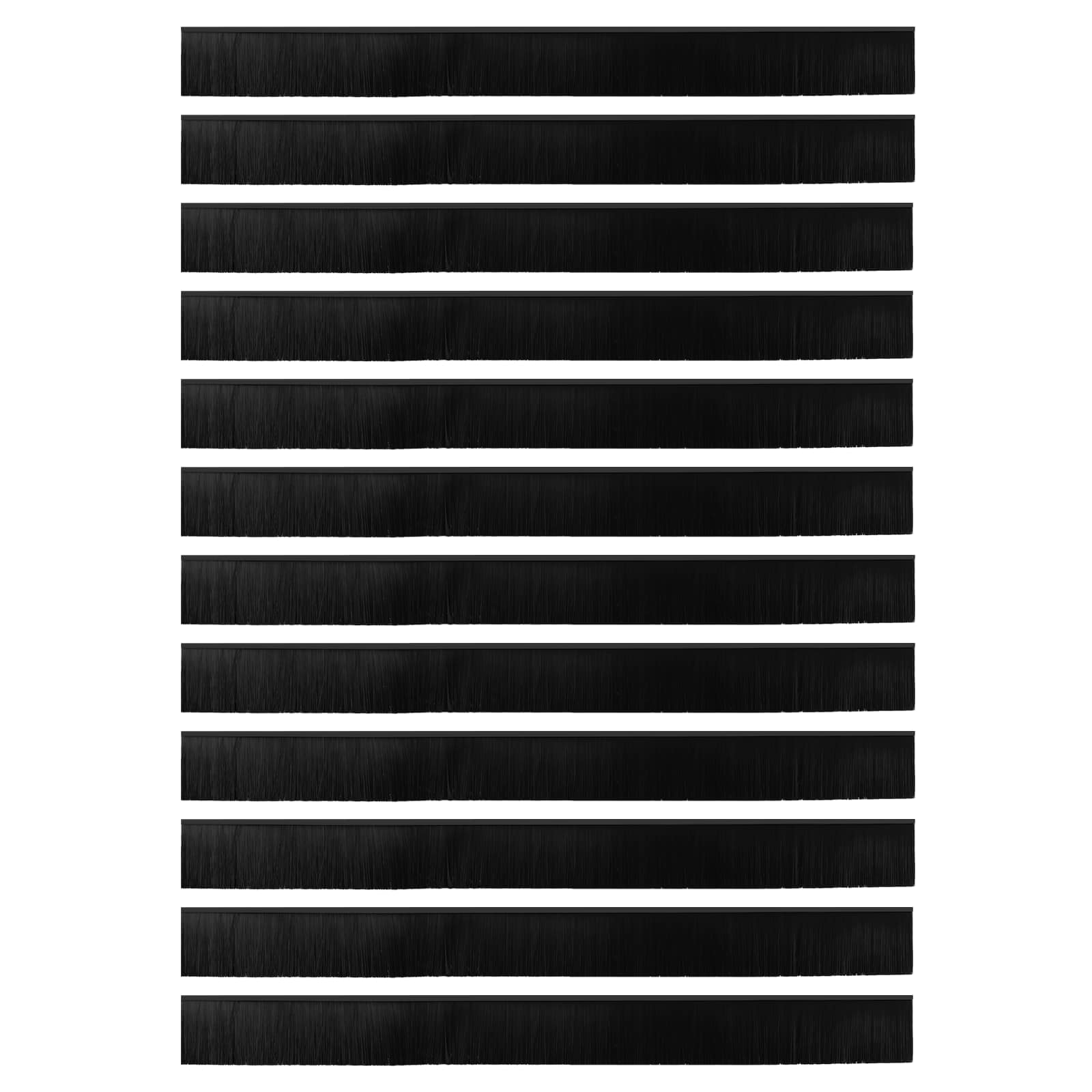 Itsekiinnittyvät Oven Harjatiivisteet 12 Pcs Musta 100 Cm