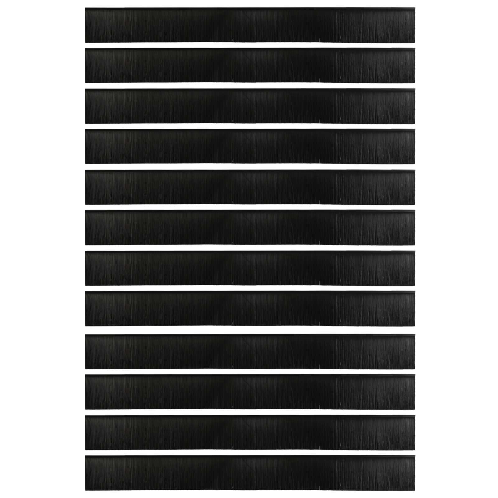Itsekiinnittyvät Oven Harjatiivisteet 12 Pcs Musta 100 Cm