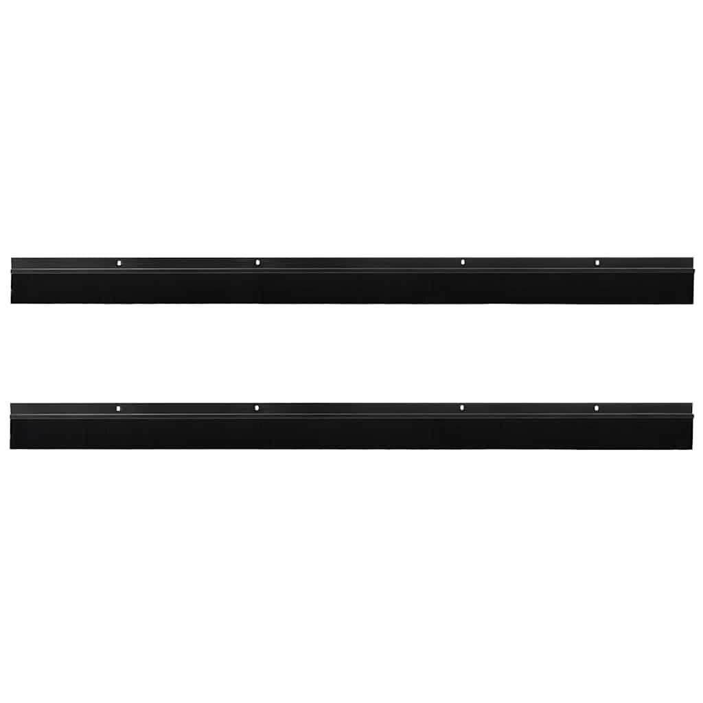 Kierteellinen Oven Harjasulku 2 Pcs Musta 100 Cm Alumiiniseos