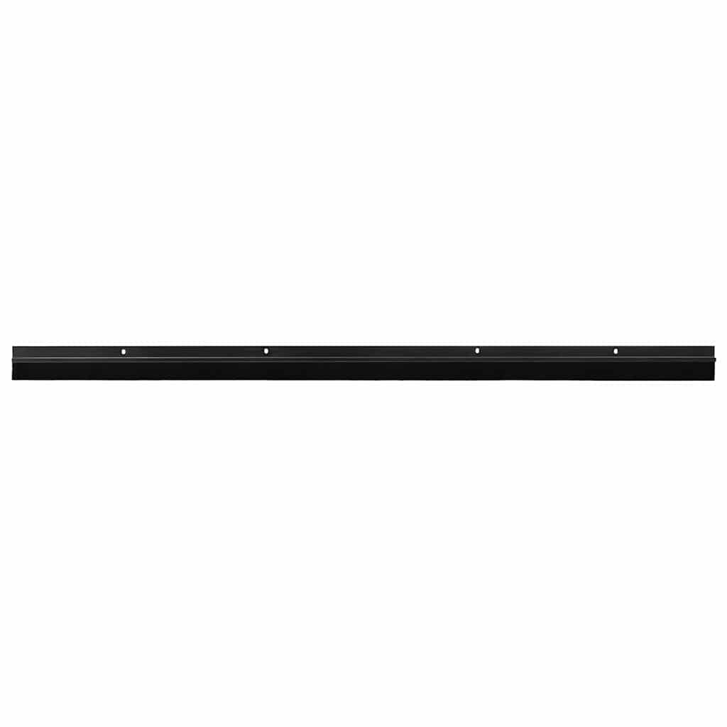 Kierteellinen Oven Harjasulku 6 Pcs Musta 100 Cm Alumiiniseos