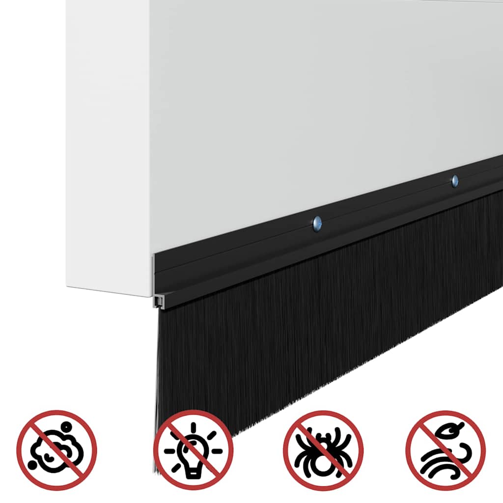 Kierteellinen Oven Harjasulku 6 Pcs Musta 100 Cm Alumiiniseos