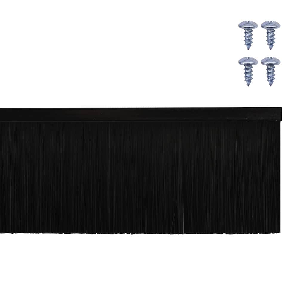 Kierteellinen Oven Harjasulku 6 Pcs Musta 100 Cm Alumiiniseos