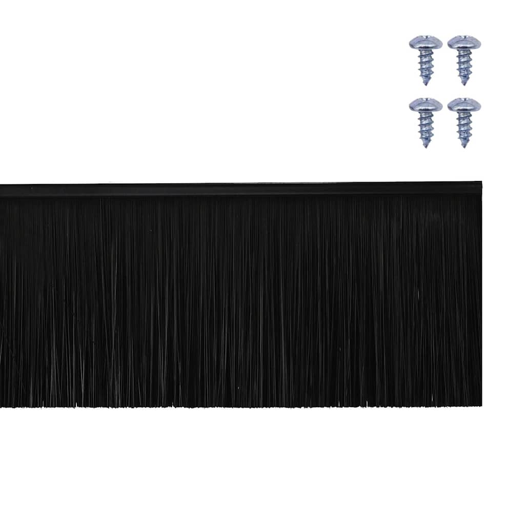 Kierteellinen Oven Harjasulku 6 Pcs Musta 100 Cm Alumiiniseos