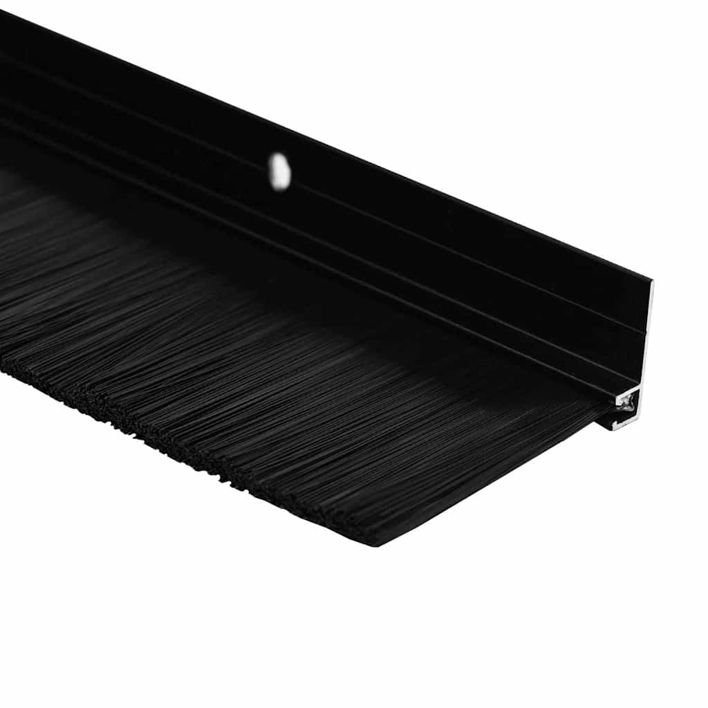 Kierteellinen Oven Harjasulku 12 Pcs Musta 100 Cm Alumiiniseos