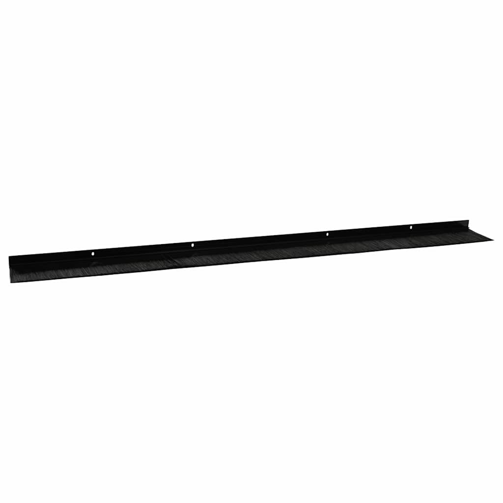 Kierteellinen Oven Harjasulku 12 Pcs Musta 100 Cm Alumiiniseos