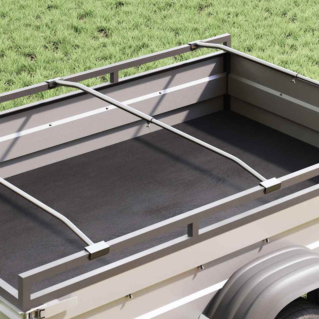 Tarvike Perävaunuille 2 Kpl Hopea 102-155 Cm Alumiini
