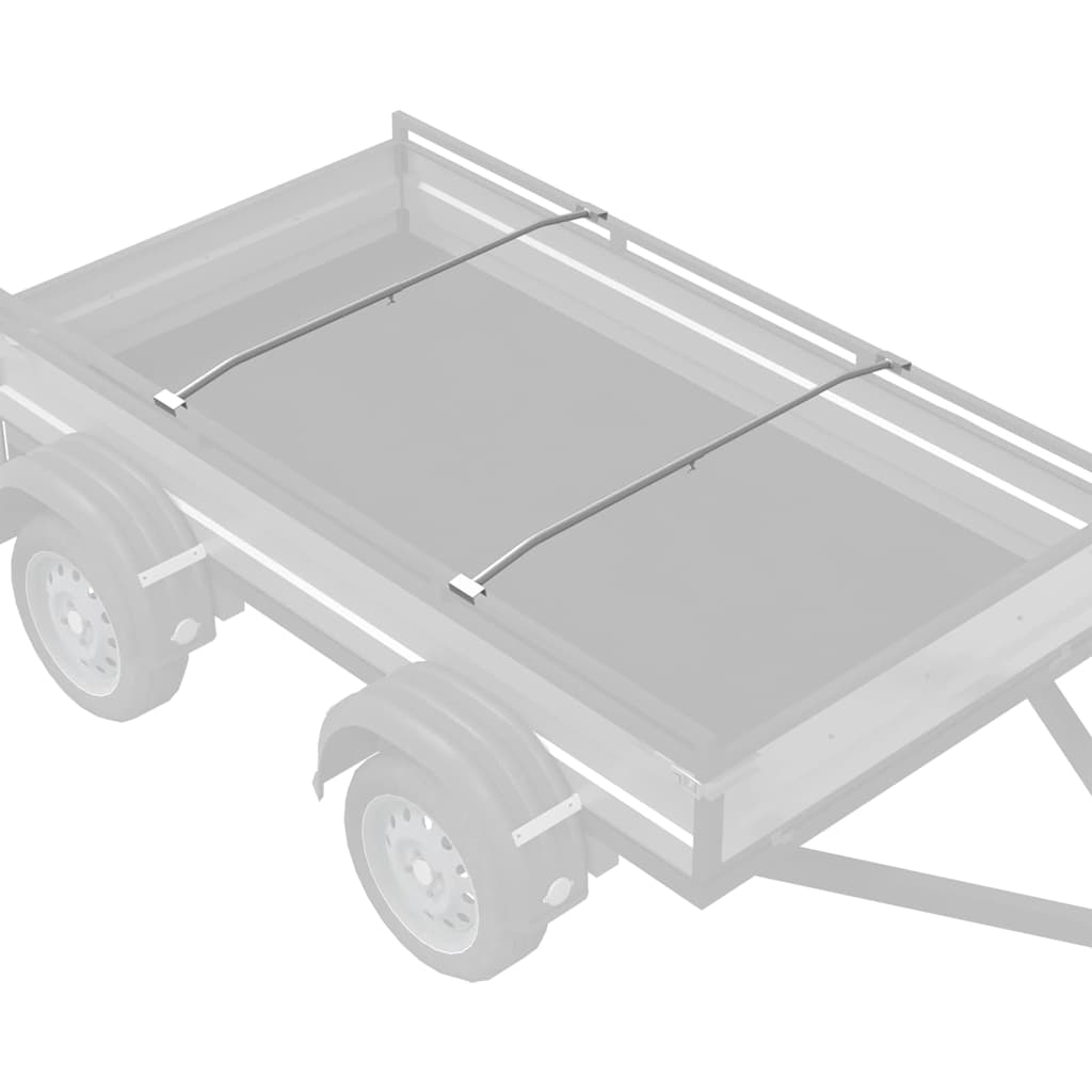 Tarvike Perävaunuille 2 Kpl Hopea 102-155 Cm Alumiini