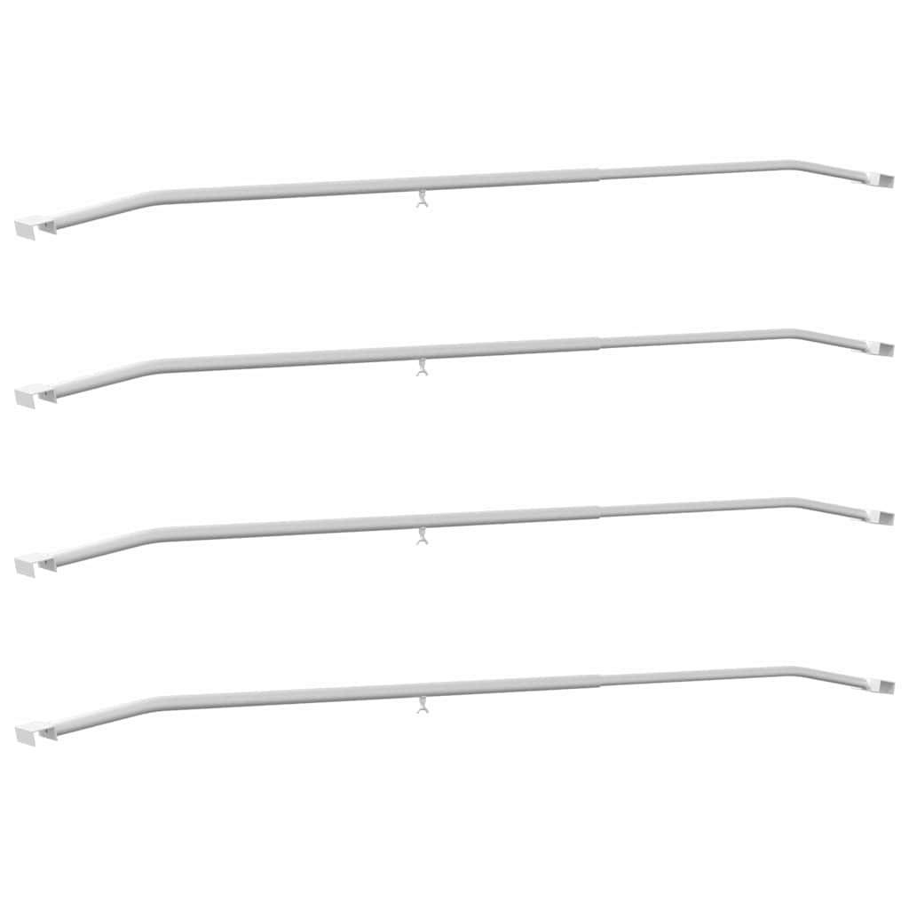 Tarvike Perävaunuille 4 Kpl Hopea 136-218 Cm Alumiini