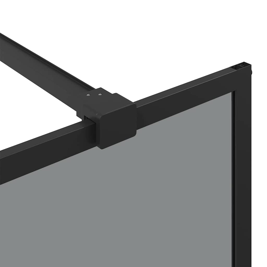 Kävelykylpyhuoneen Seinä Musta 140 X 195 Cm Karkaistu Lasi