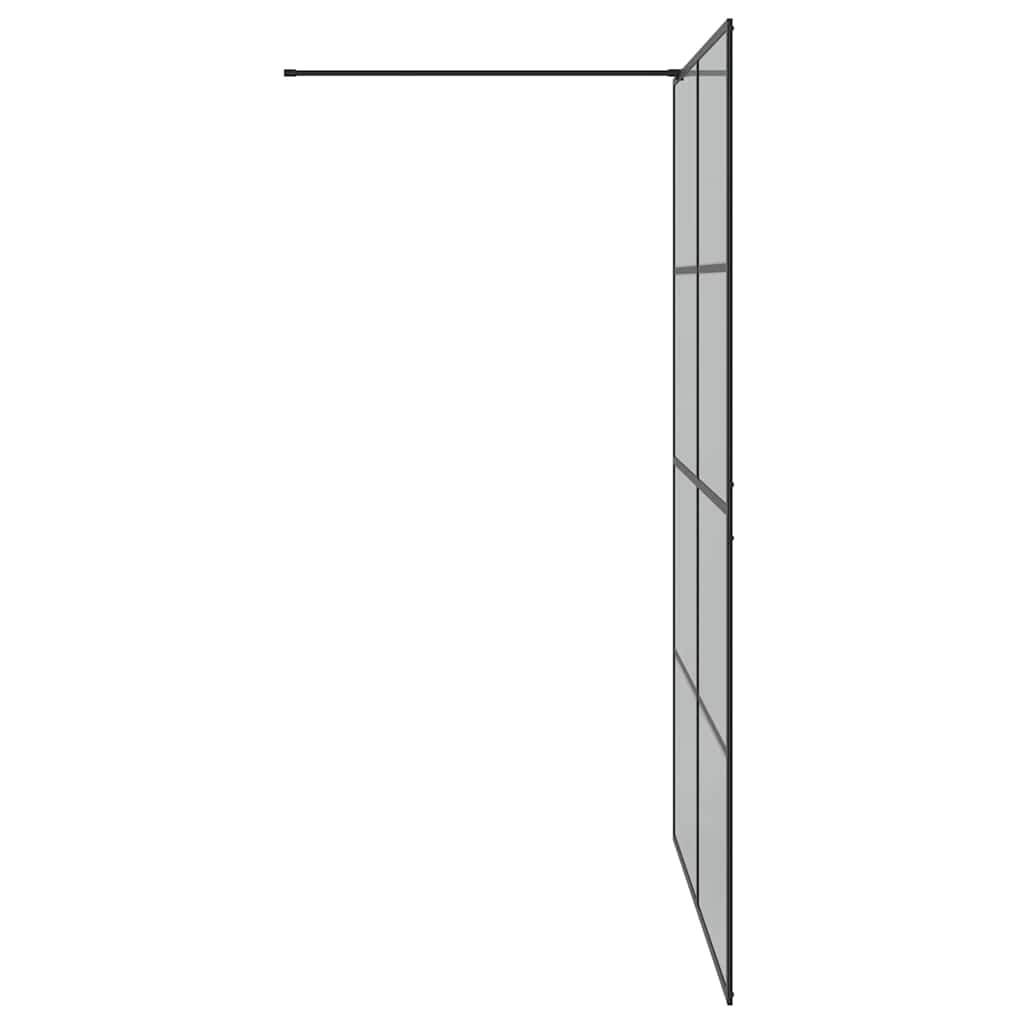 Kävelykylpyhuoneen Seinä Musta 140 X 195 Cm Karkaistu Lasi