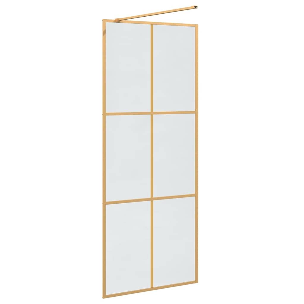 Kävelykylpyhuoneen Seinä Kulta 80 X 195 Cm Karkaistu Lasi