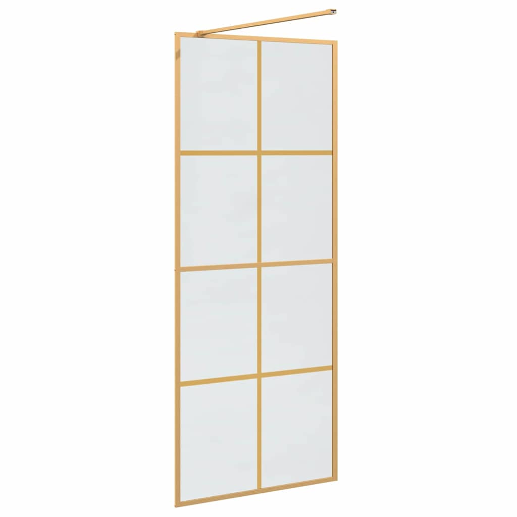 Kävelykylpyhuoneen Seinä Kulta 80 X 195 Cm Karkaistu Lasi