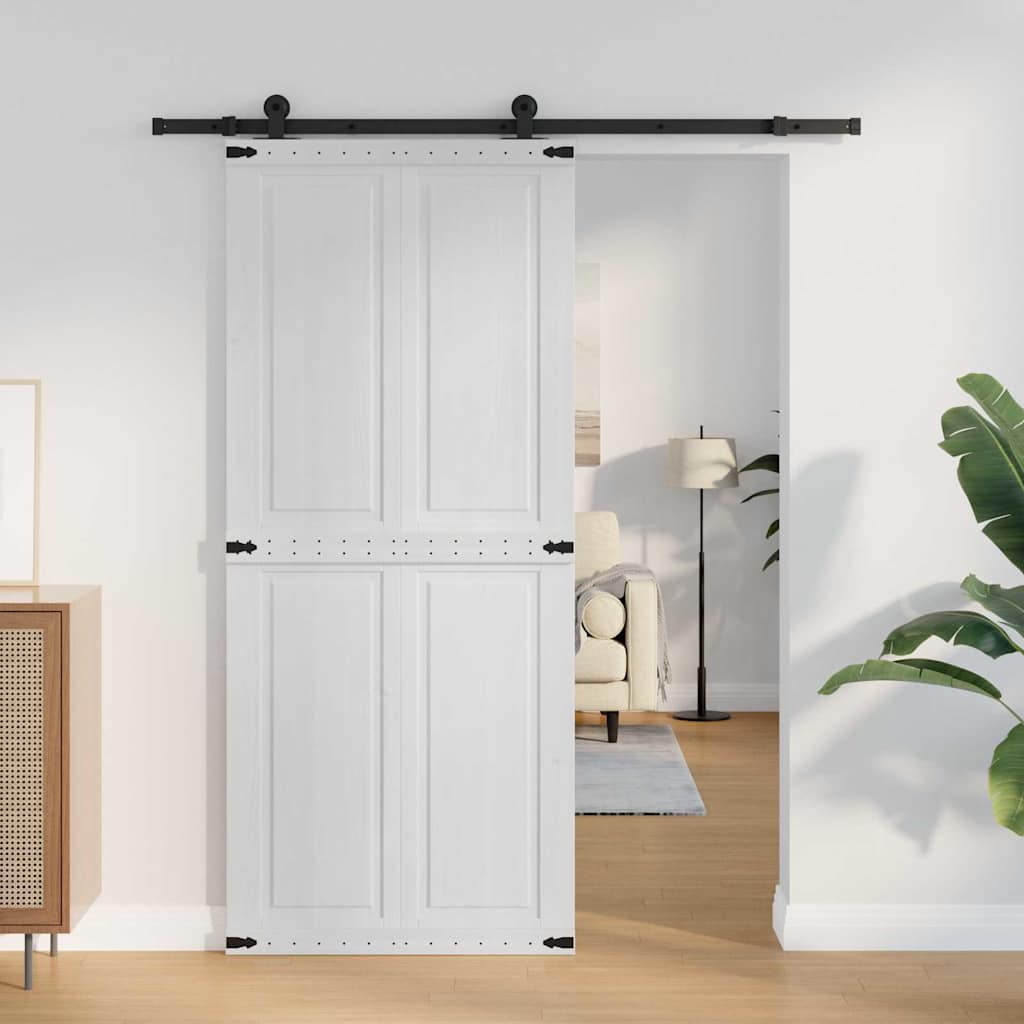 Ladon Ovi Corona Valkoinen 90 X 210 Cm Täysi Mänty