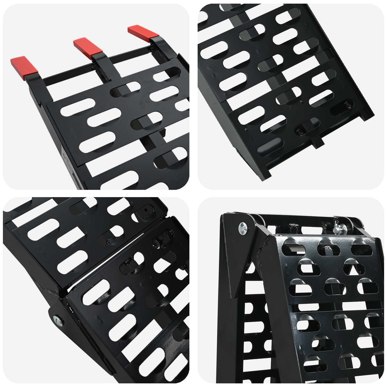 Kokoontaittuva Moottoripyöräramppu 340 Kg Per Ramp 2 Pcs Musta