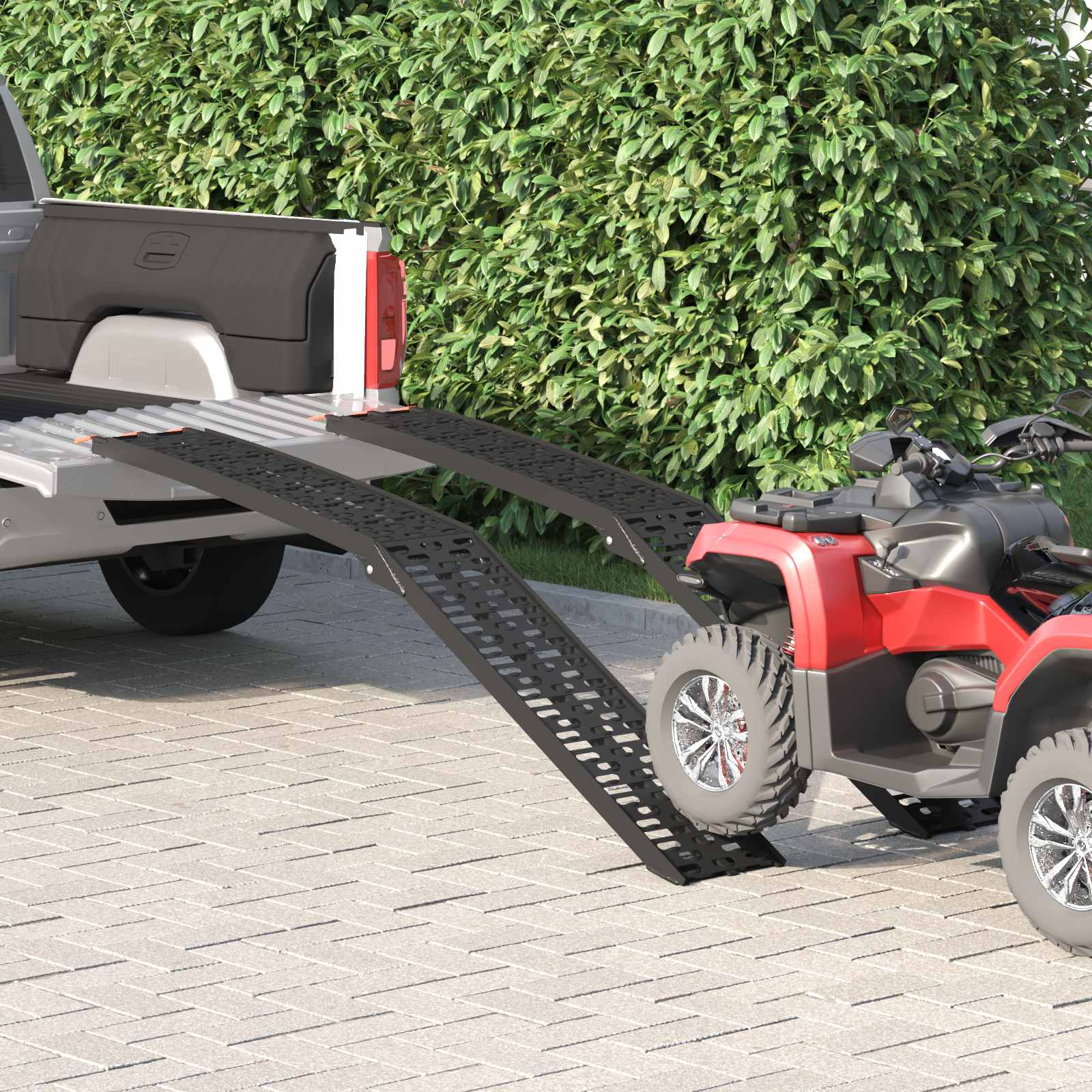 Kokoontaittuva Moottoripyöräramppu 340 Kg Per Ramp 2 Pcs Musta