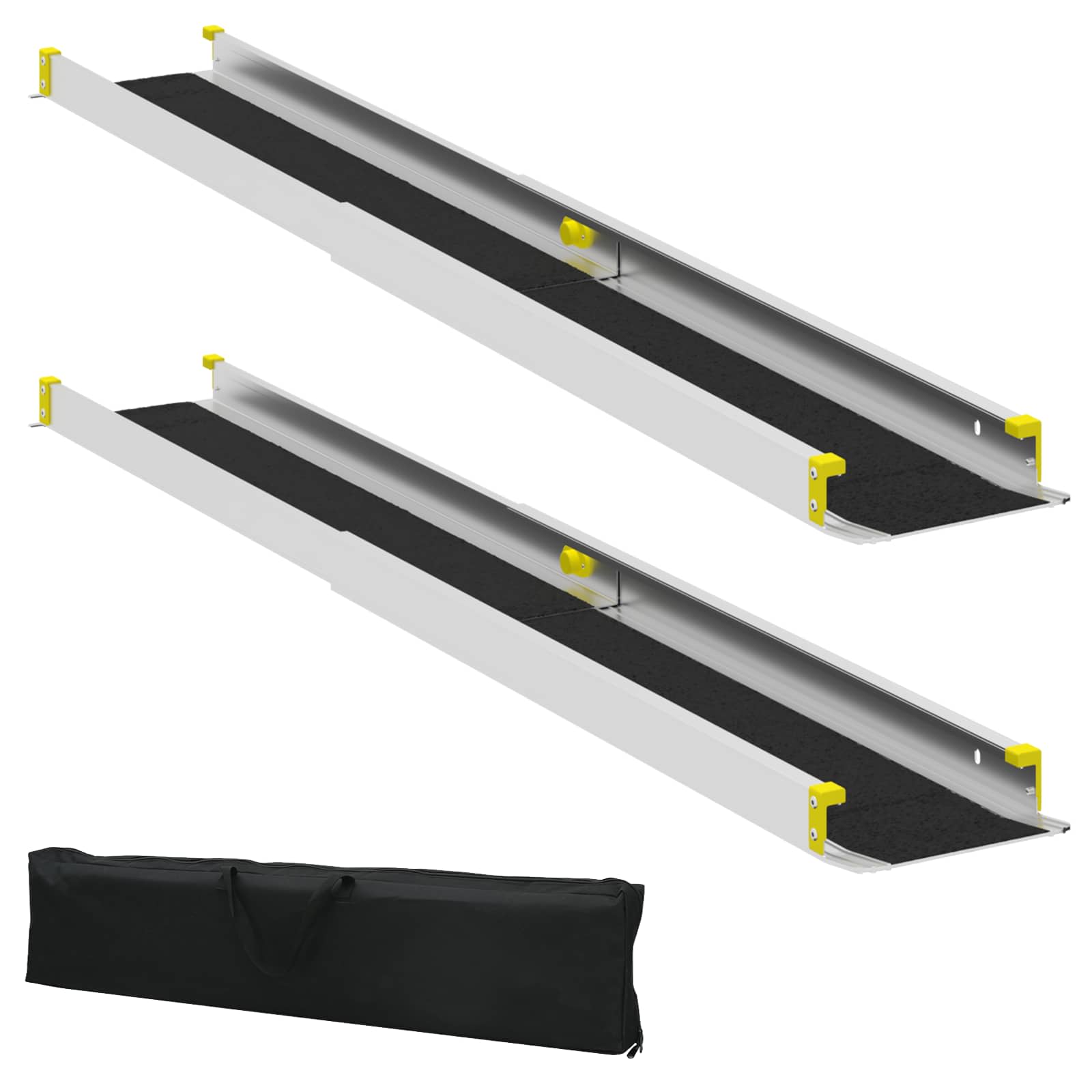 Pyörätuoliramppi 270 Kg 2 Pcs Musta 152 X 19 X 5,5 Cm Alumiini