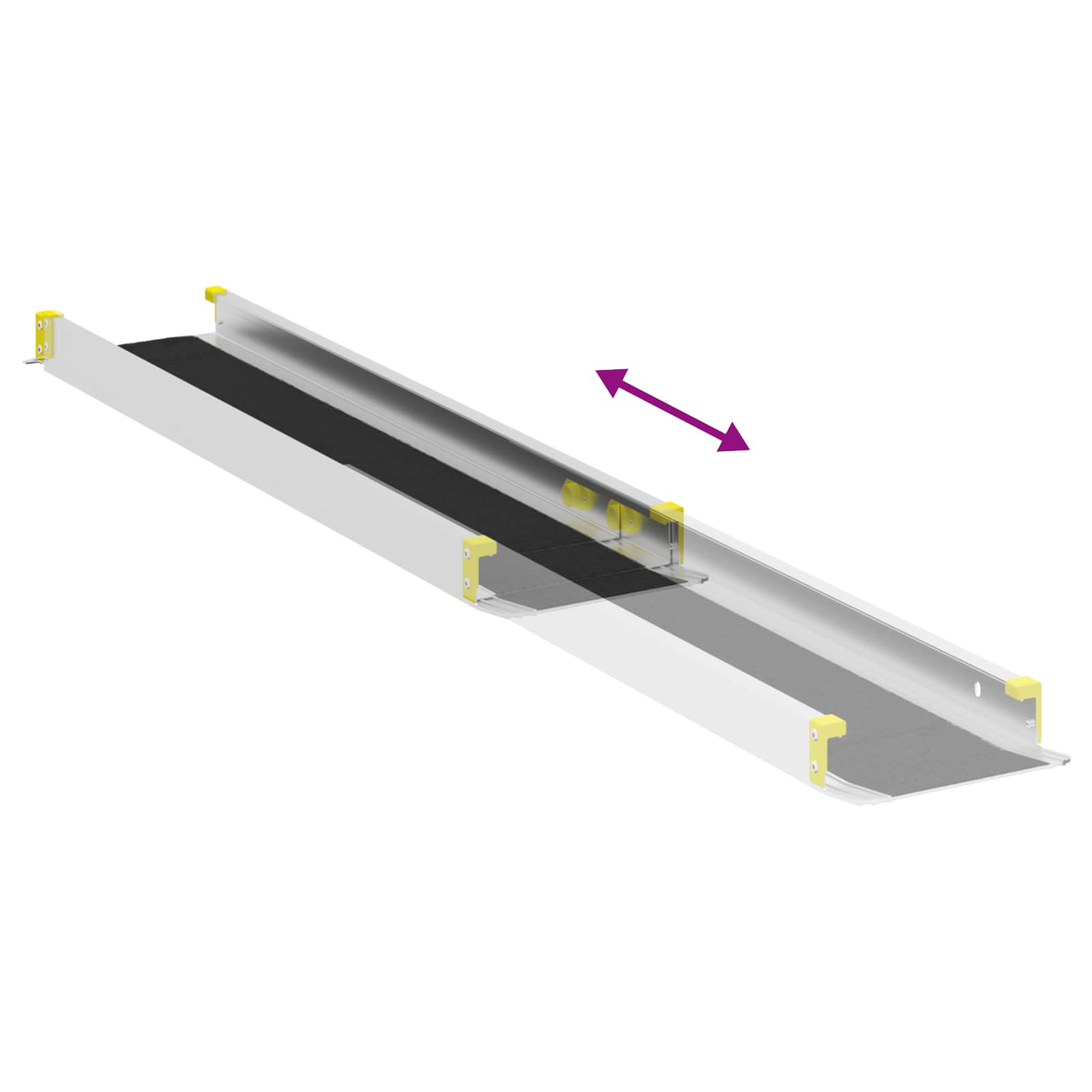 Pyörätuoliramppi 270 Kg 2 Pcs Musta 152 X 19 X 5,5 Cm Alumiini