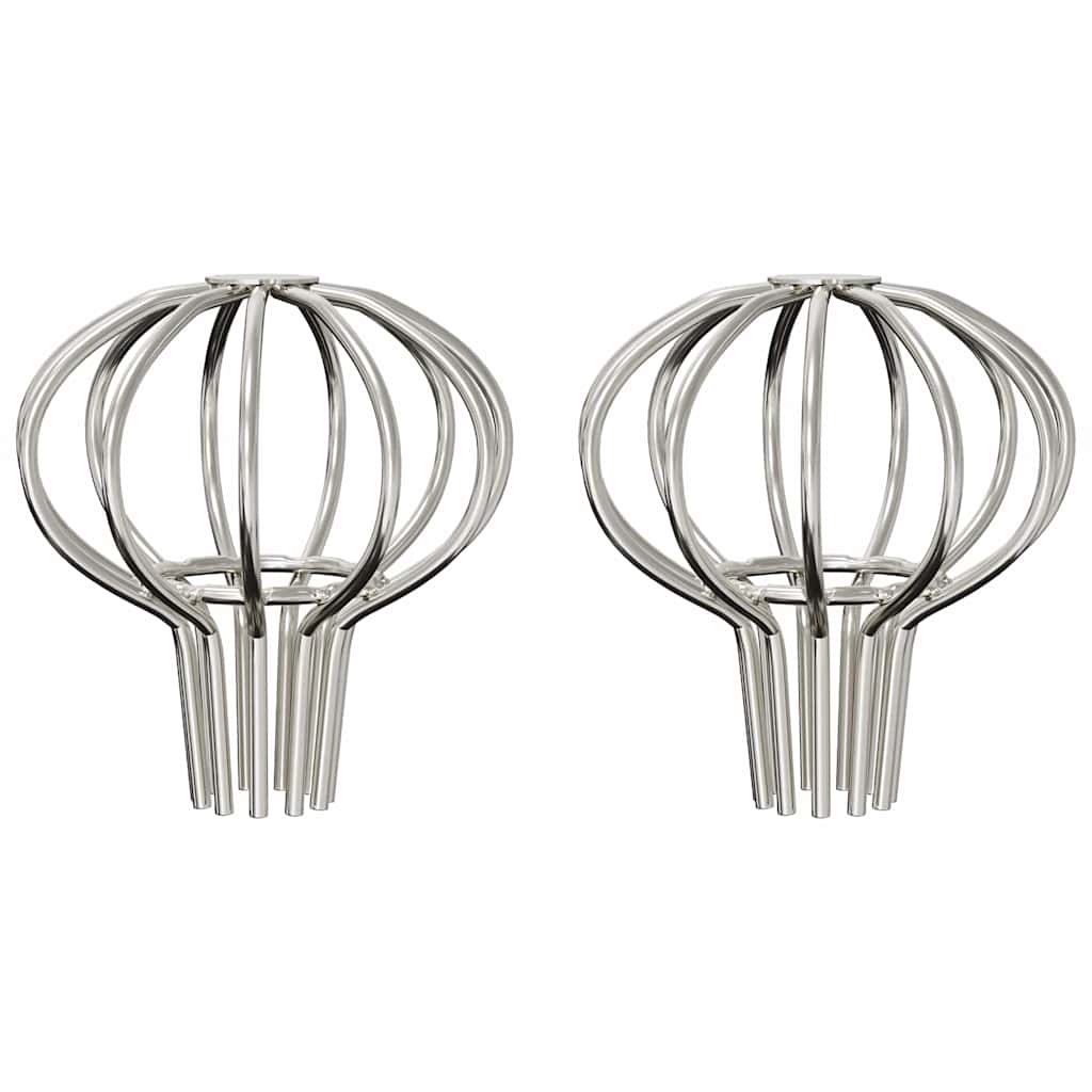 Rännin Lehden Suojus 2 Pcs Hopea 50 Mm Ruostumaton Teräs