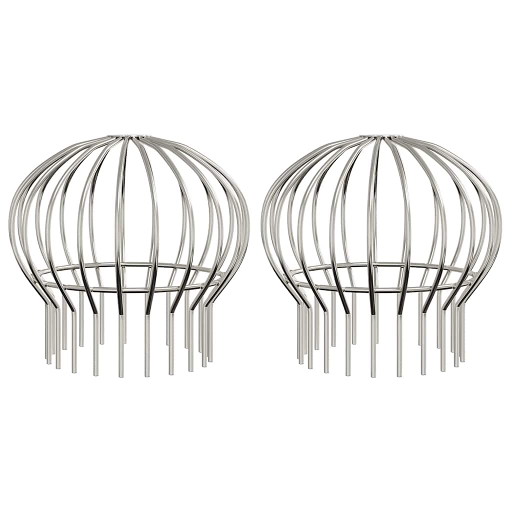 Rännin Lehden Suojus 2 Pcs Hopea 160 Mm Ruostumaton Teräs