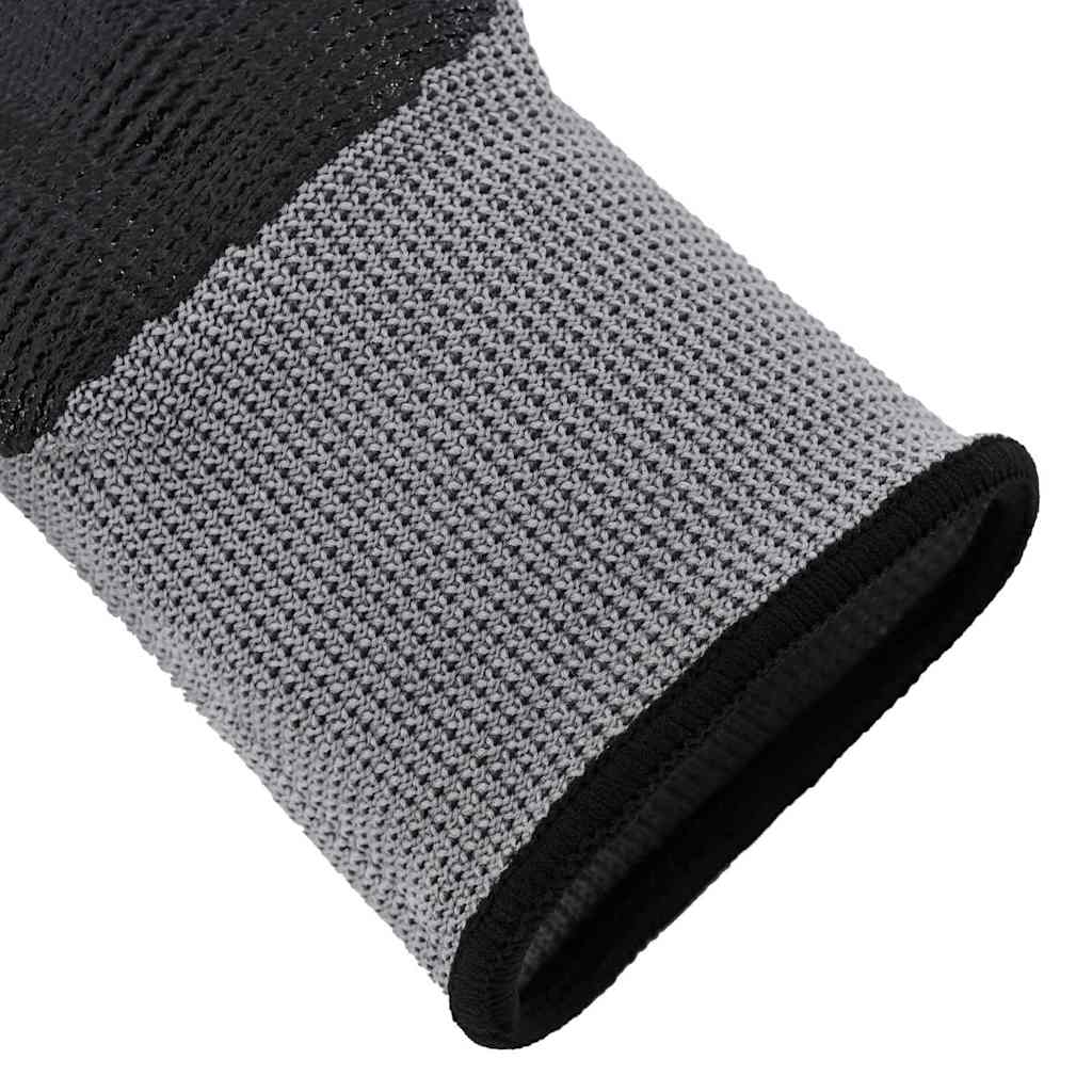 Työhanskat 12 Pcs Harmaa Ja Musta 10 / Xl Polyesteri