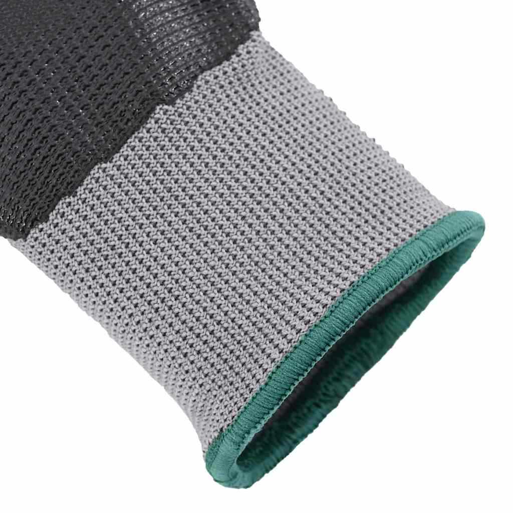 Työhanskat 12 Pcs Harmaa Ja Musta 11 / Xxl Polyesteri