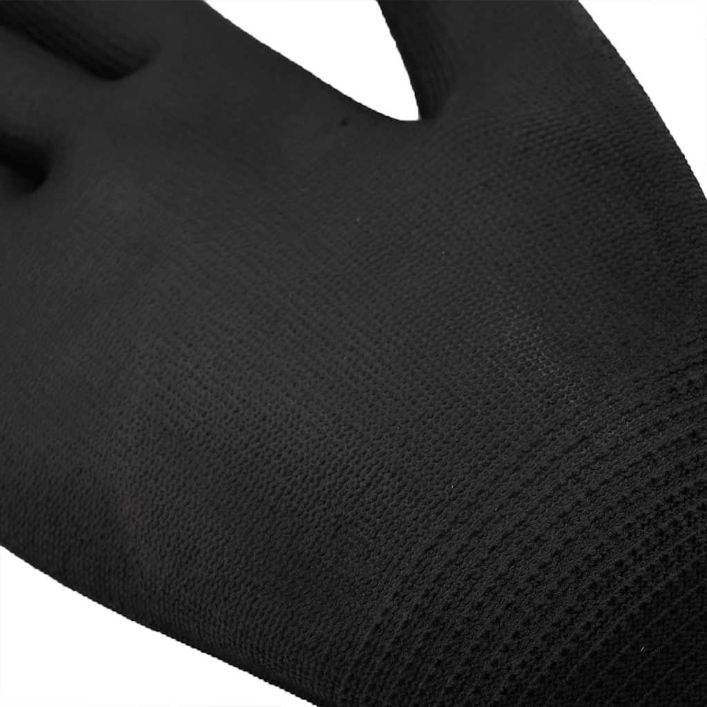 Työhanskat 24 Pcs Musta 8 / M Polyesteri