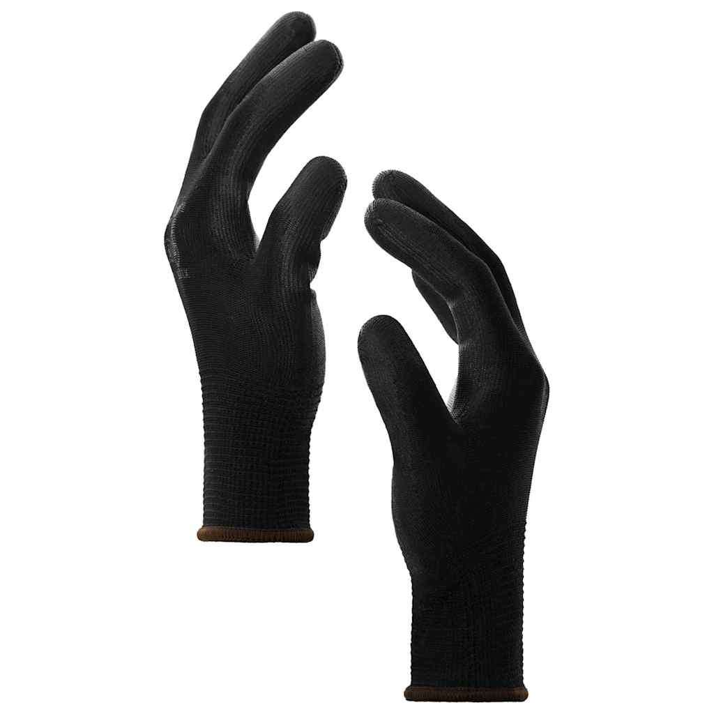 Työhanskat 24 Pcs Musta 8 / M Polyesteri