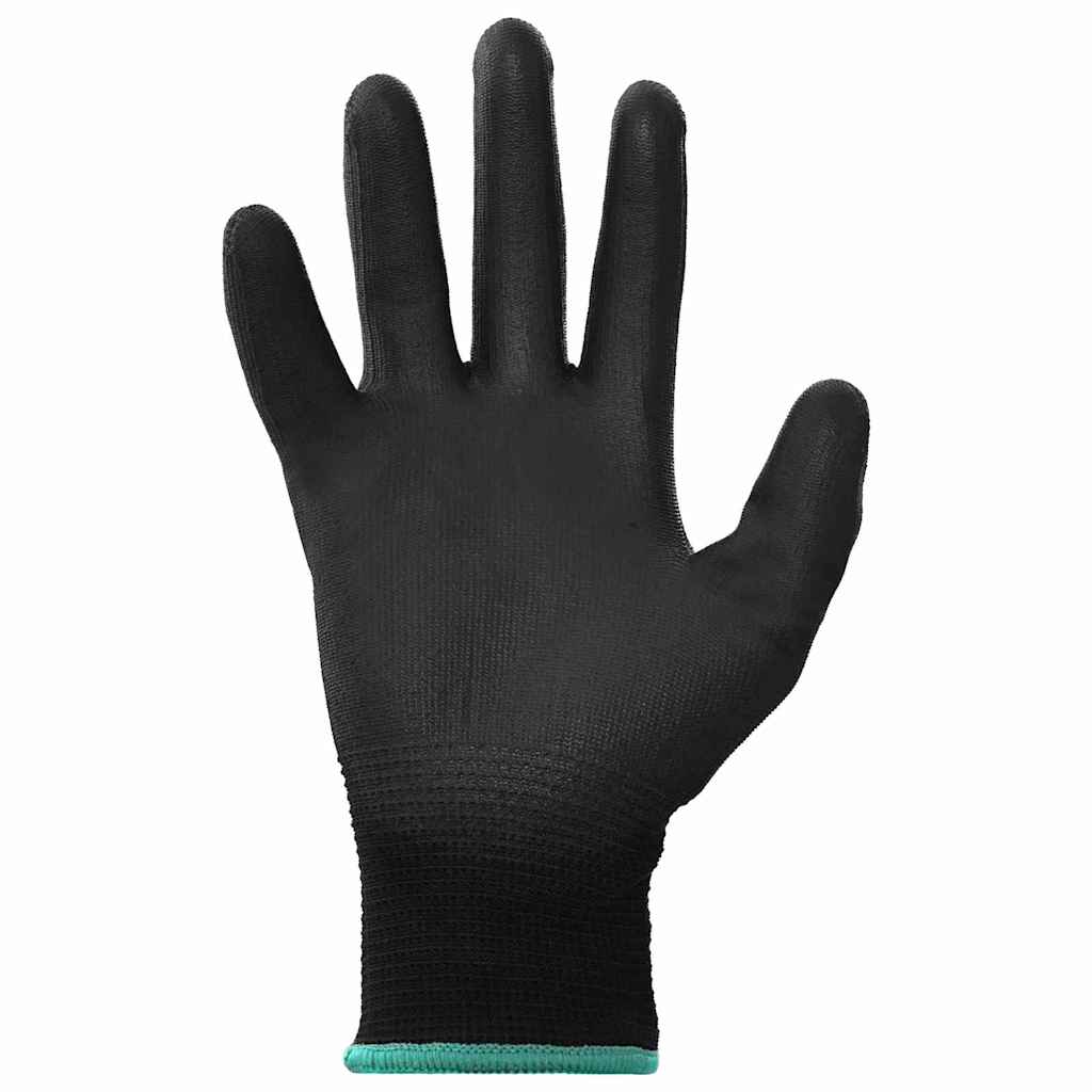 Työhanskat 24 Pcs Musta 11 / Xxl Polyesteri