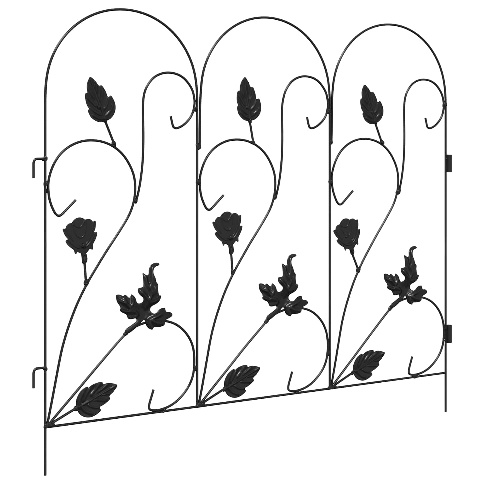 Puutarha-Aita 5 Pcs Musta Teräs