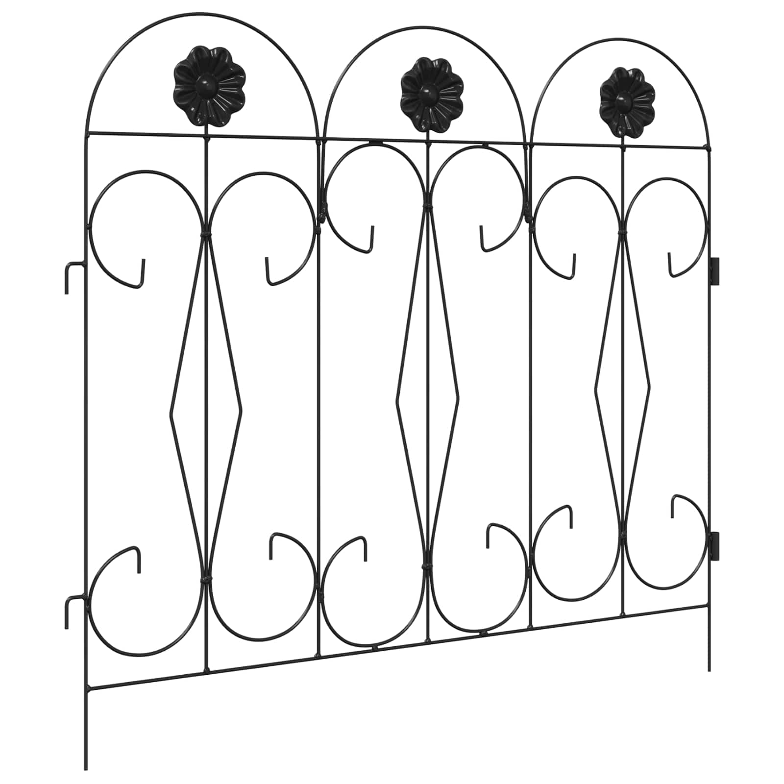 Puutarha-Aita 5 Pcs Musta Teräs