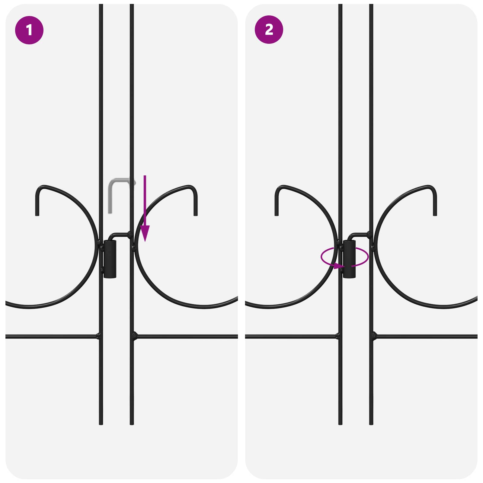 Puutarha-Aita 5 Pcs Musta Teräs
