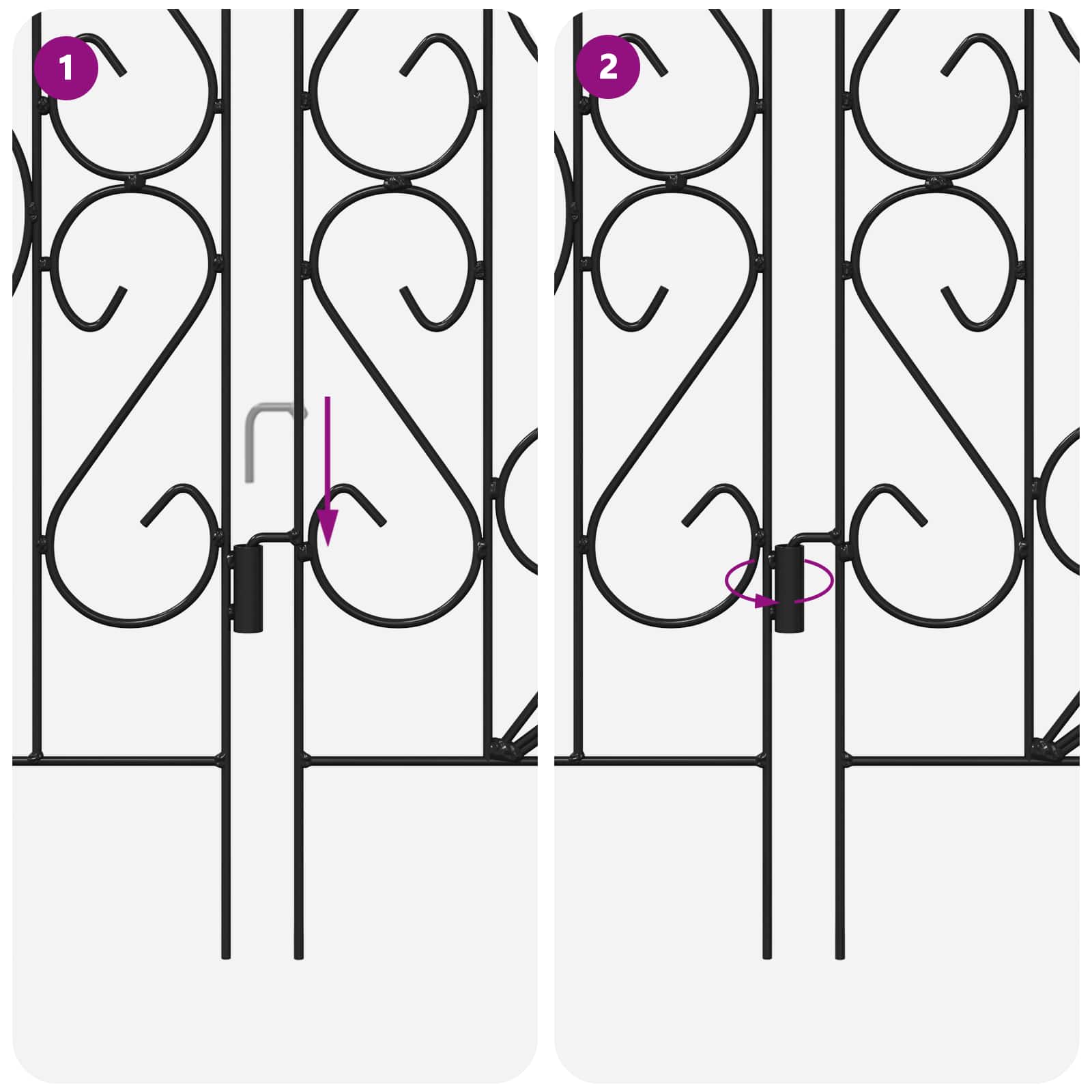 Puutarha-Aita 5 Pcs Musta Teräs