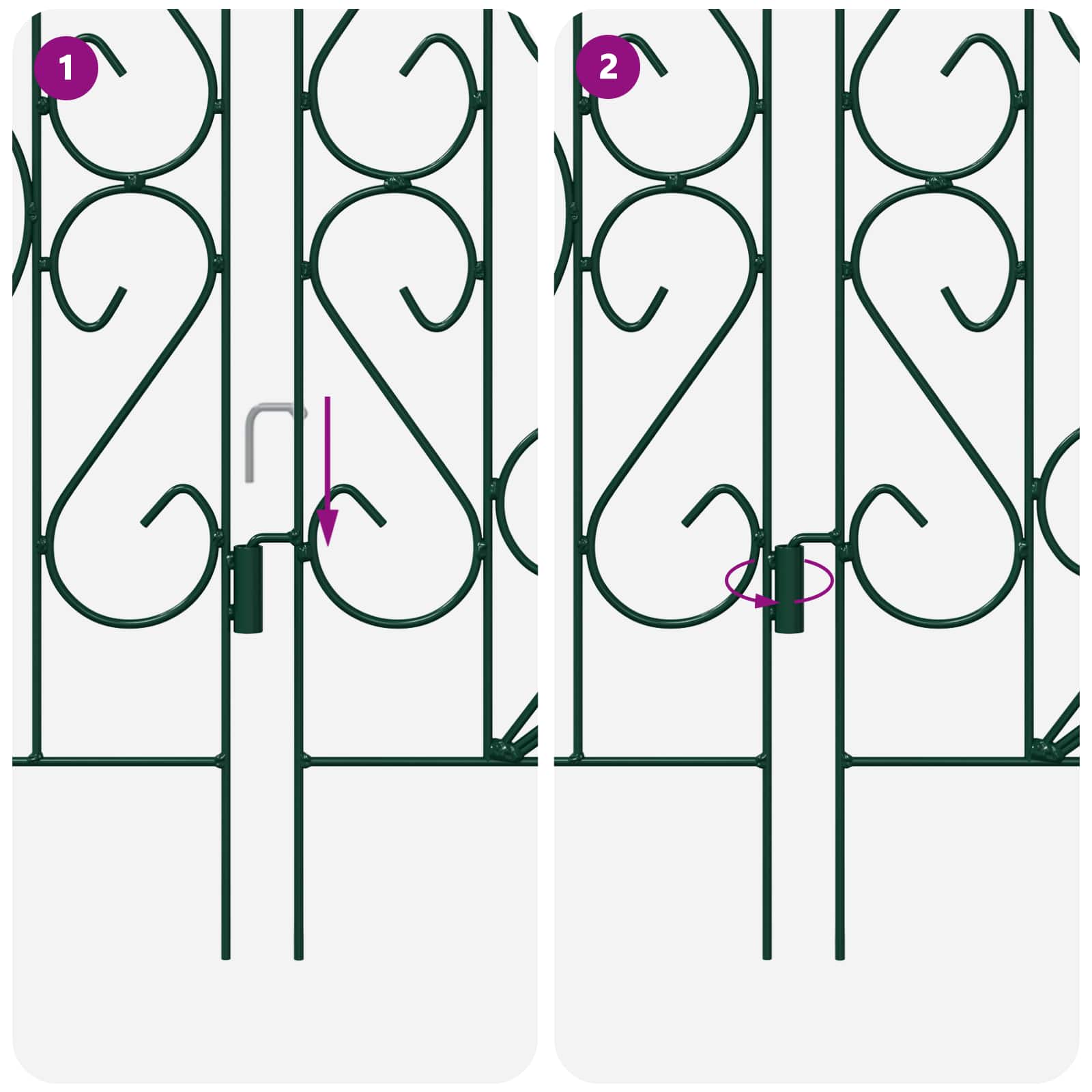 Puutarha-Aita 5 Pcs Vihreä Teräs