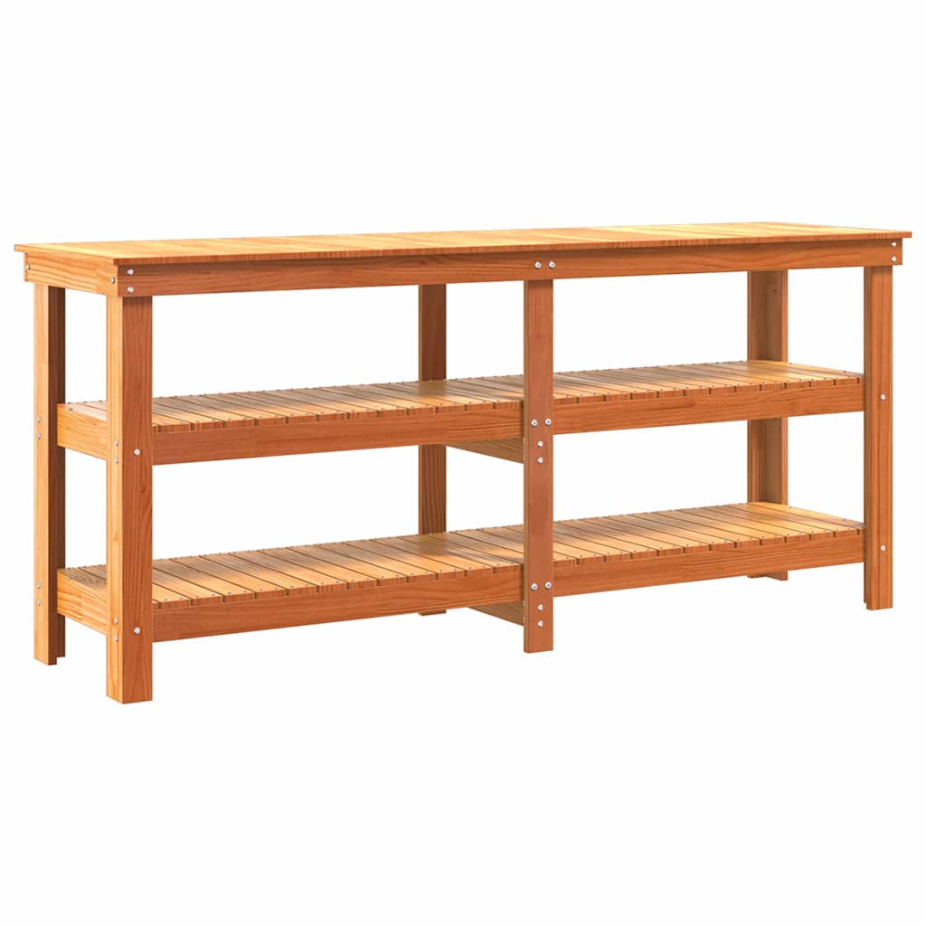 Työpöytä Vaha Ruskea 181.5 X 50 X 80 Cm Massiivinen Mänty