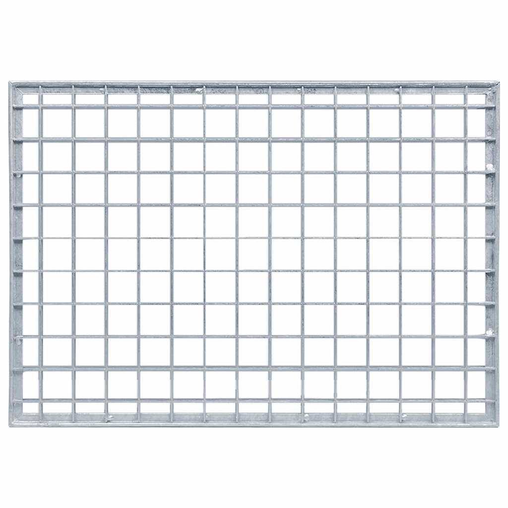 Ritilä Hopea 50 X 35 X 2 Cm Kuuma-Dipatut Galvanisoitu Teräs