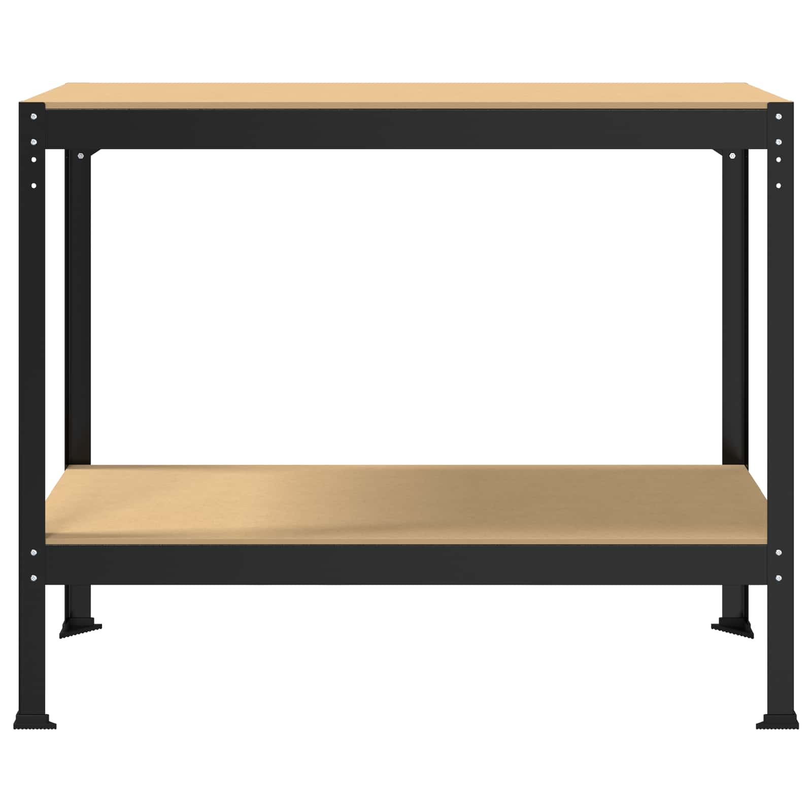 Työpöytä Musta 115 X 55 X 91 Cm Merkityltään Puu Ja Metalli