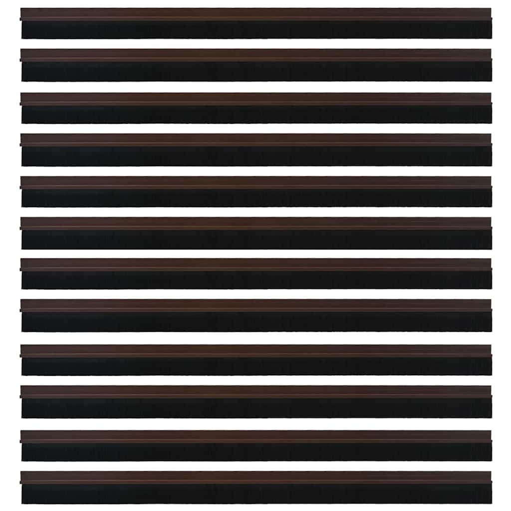 Itsekiinnittyvät Oven Harjatiivisteet 12 Pcs Ruskea 100 Cm