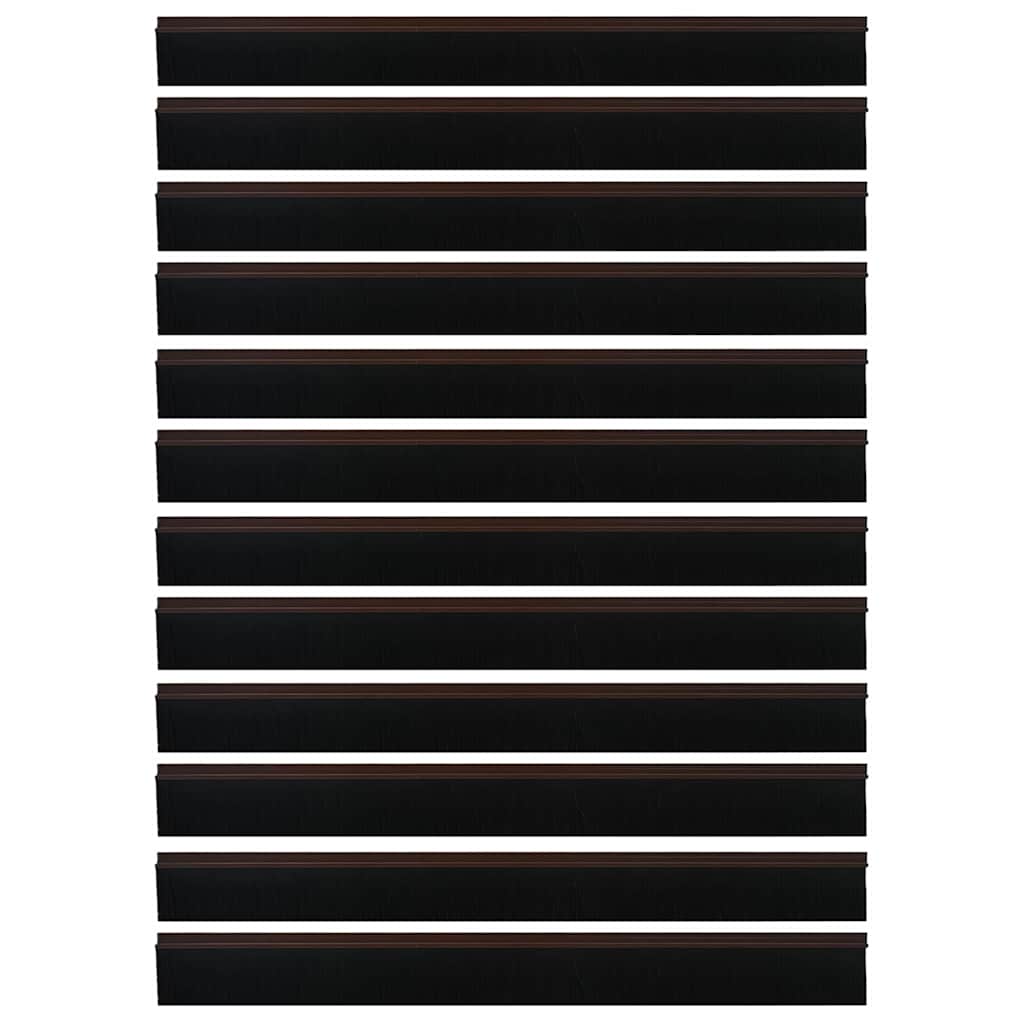 Itsekiinnittyvät Oven Harjatiivisteet 12 Pcs Ruskea 100 Cm