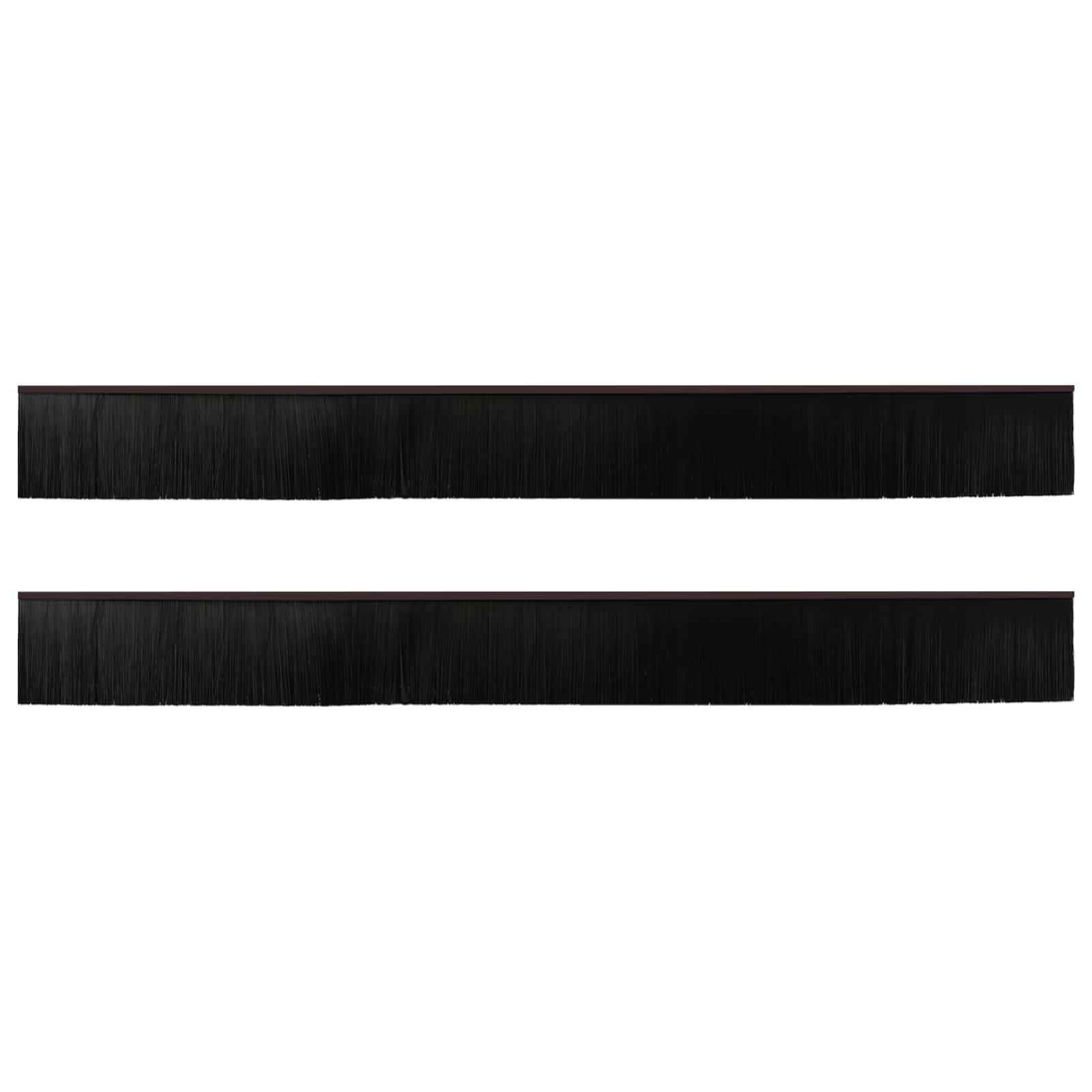 Itsekiinnittyvät Oven Harjatiivisteet 2 Pcs Ruskea 100 Cm