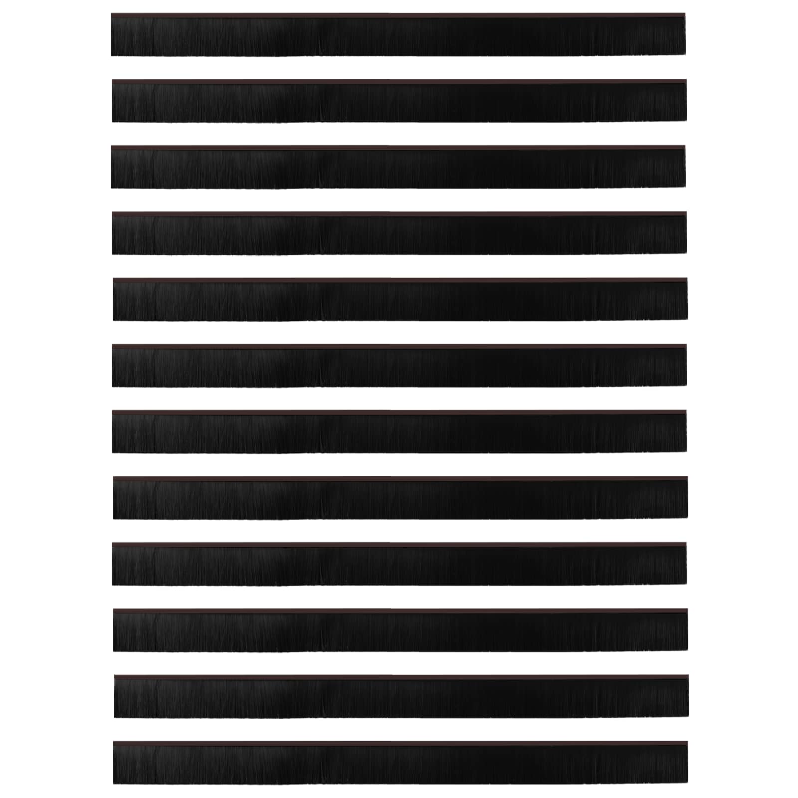 Itsekiinnittyvät Oven Harjatiivisteet 12 Pcs Ruskea 100 Cm