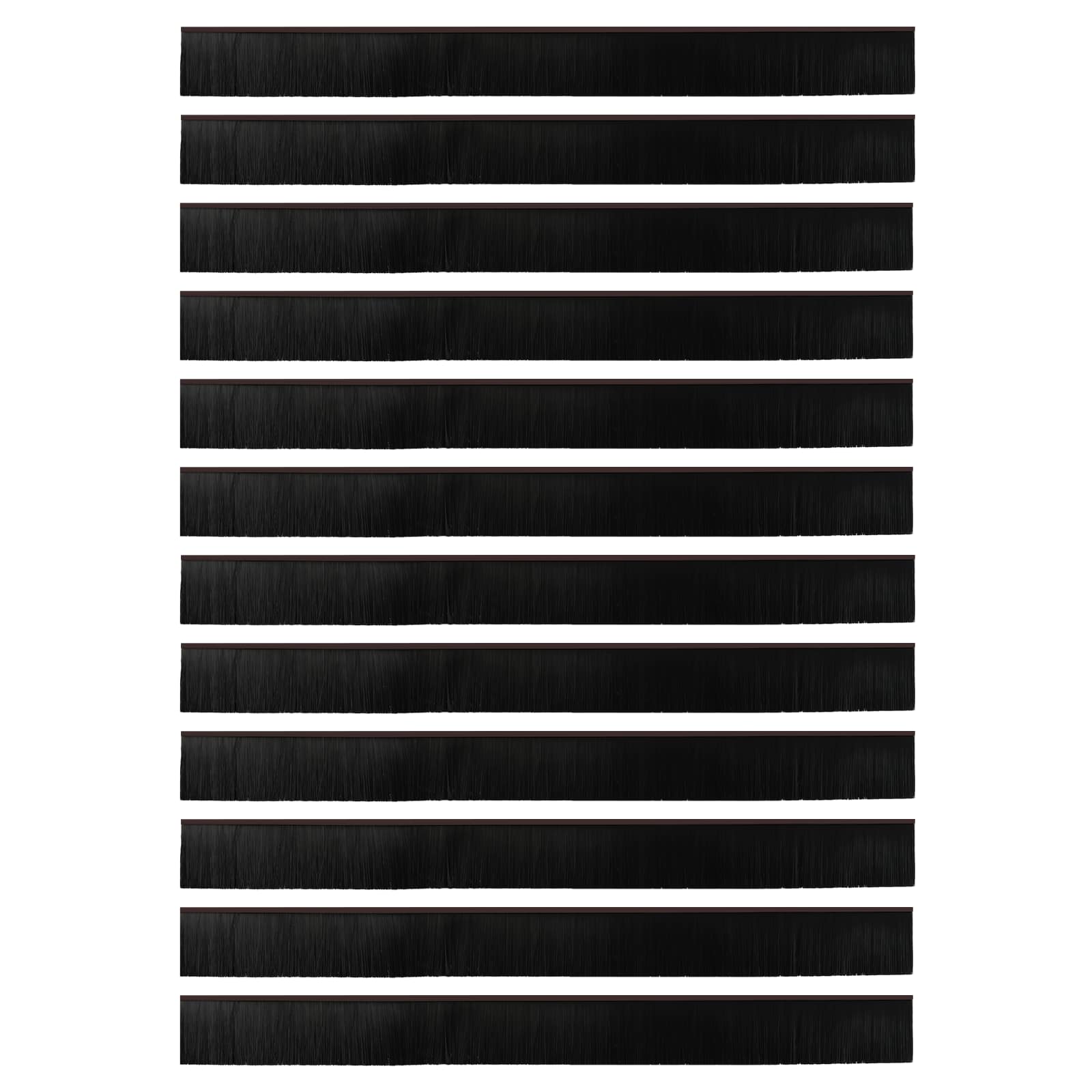 Itsekiinnittyvät Oven Harjatiivisteet 12 Pcs Ruskea 100 Cm