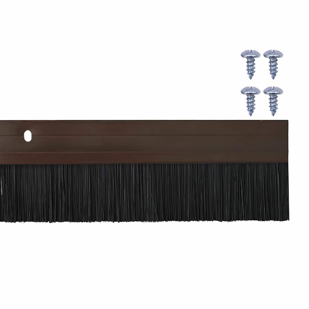 Kierteellinen Oven Harjasulku 2 Pcs Ruskea 100 Cm Alumiiniseos