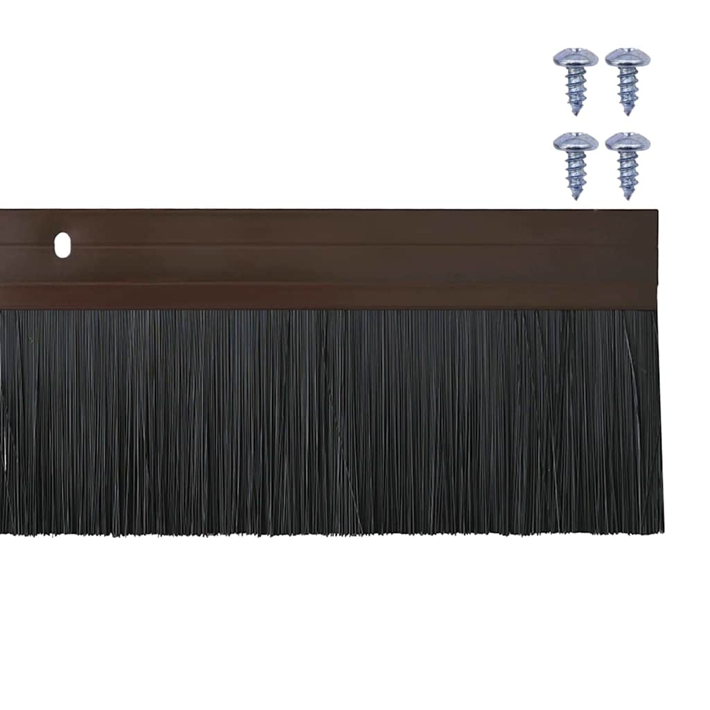 Kierteellinen Oven Harjasulku 2 Pcs Ruskea 100 Cm Alumiiniseos