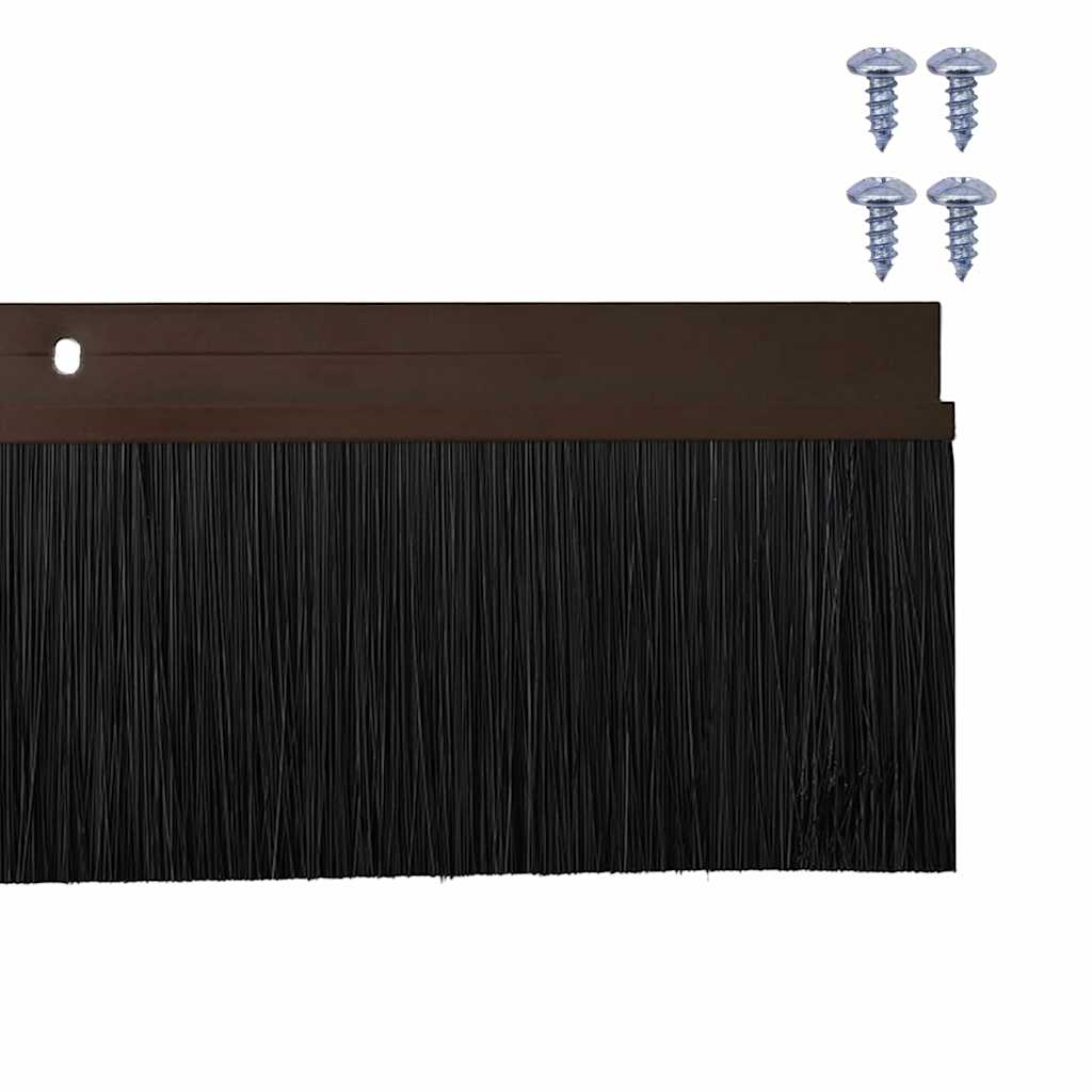 Kierteellinen Oven Harjasulku 2 Pcs Ruskea 100 Cm Alumiiniseos