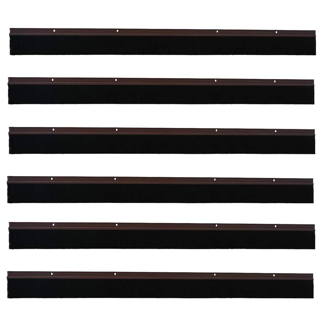Kierteellinen Oven Harjasulku 6 Pcs Ruskea 100 Cm Alumiiniseos