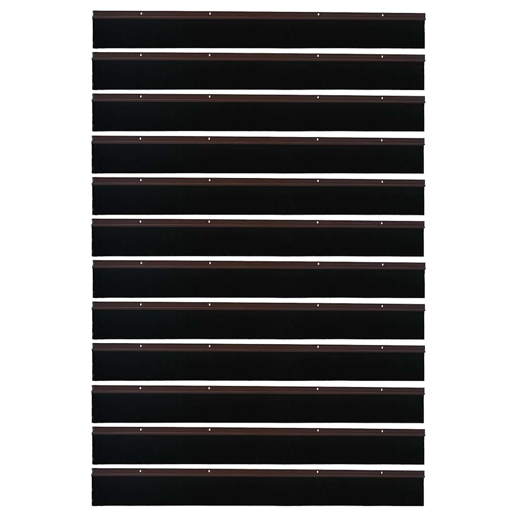 Kierteellinen Oven Harjasulku 12 Pcs Ruskea 100 Cm Alumiiniseos
