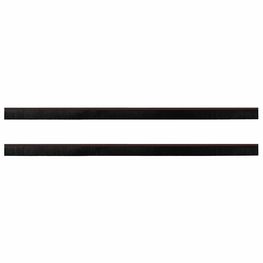 Kierteellinen Oven Harjasulku 2 Pcs Ruskea 100 Cm Alumiiniseos
