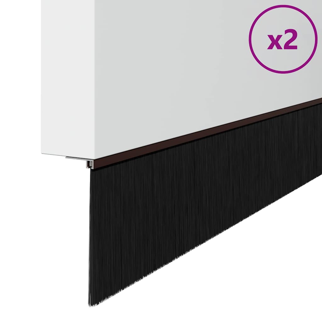 Kierteellinen Oven Harjasulku 2 Pcs Ruskea 100 Cm Alumiiniseos