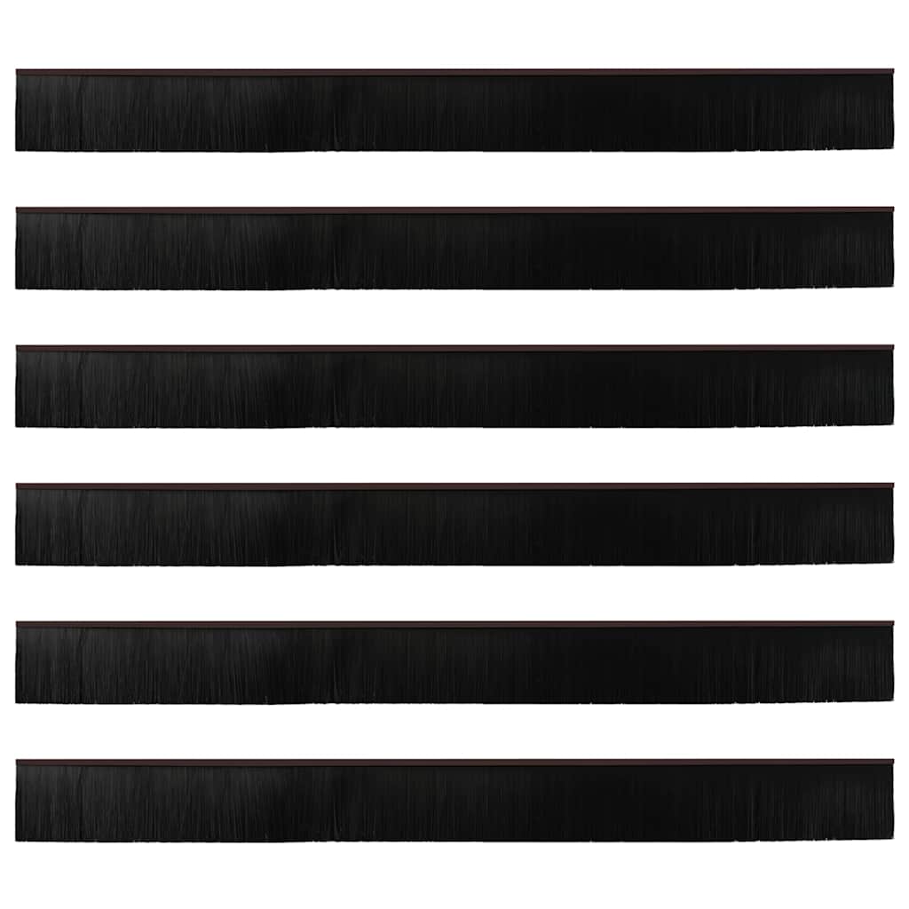 Kierteellinen Oven Harjasulku 6 Pcs Ruskea 100 Cm Alumiiniseos