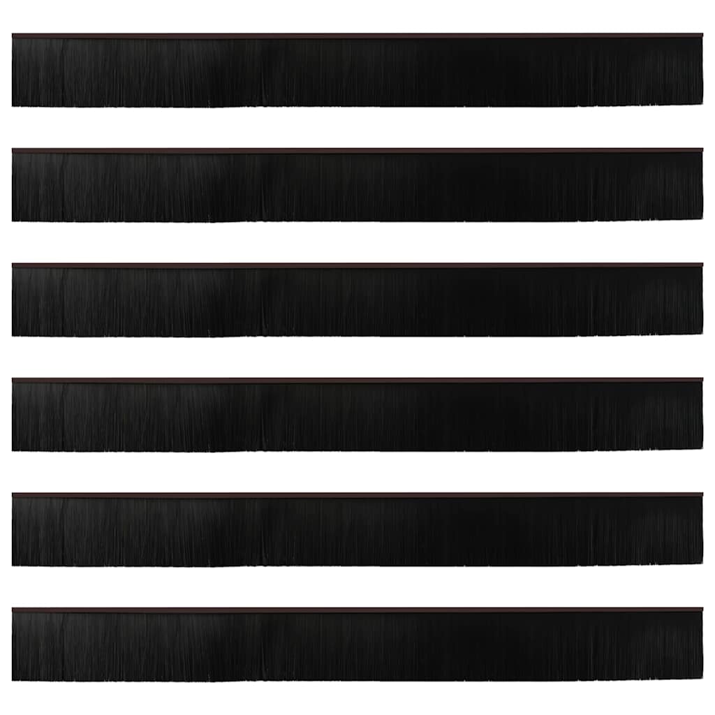 Kierteellinen Oven Harjasulku 6 Pcs Ruskea 100 Cm Alumiiniseos